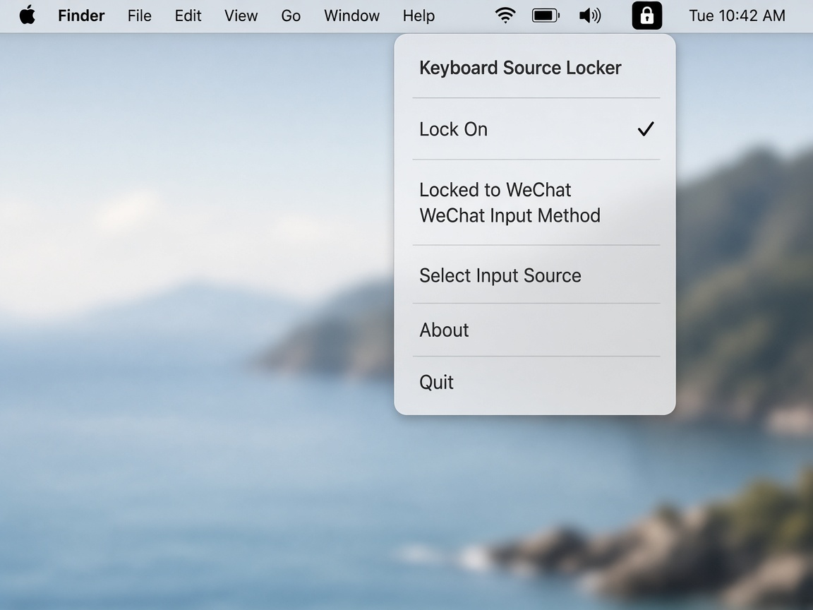 Menu bar menu preview